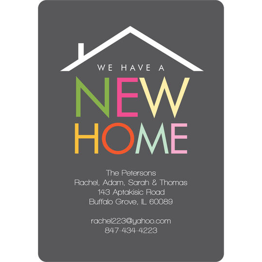 Grey New Home Moving Announcements